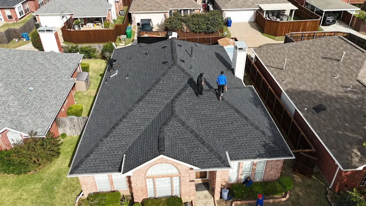 Slate & Tile Roof Repair work in progress on a Orosi property